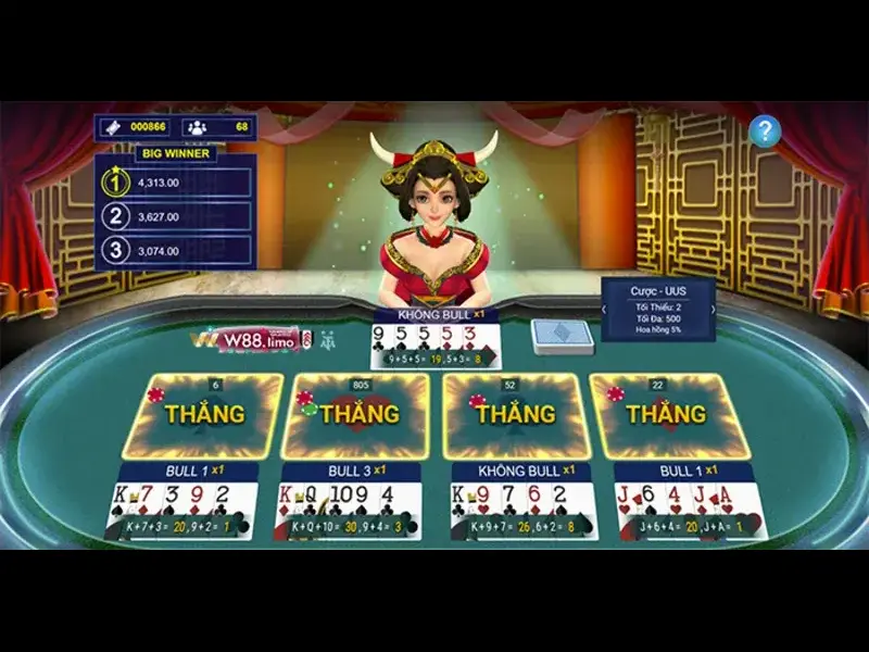 Cách tính điểm theo quy tắc cơ bản của Bullfight Poker