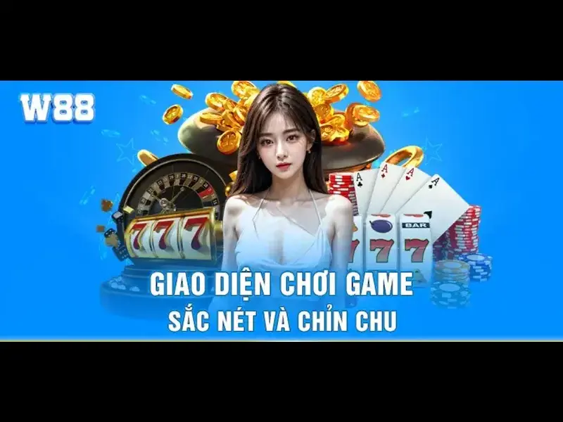 Giao diện trang chủ W88 trực quan, dễ sử dụng